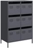 vidaXL Highboard Anthrazit 68x39x101,5 cm Stahl 851222 Bild 2