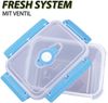 Vorratsdose für Lebensmittel ( 1500 ml ) - Blau - Frischhaltedosen Lunchbox, BPA-Frei luftdicht, Aufbewahrungsbox Meal Prep Box, Schale Bild 2
