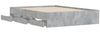 vidaXL Bettgestell mit Schubladen Betongrau 135x190 cm Holzwerkstoff 3207311 Bild 5