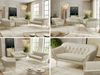 Wohnzimmerset PIRS 1-2-3, Skandinavisches Komplettset, Wellenfederung, Buche Füße, Sitzgruppe, Möbelset - Beige Velvet Bild 2