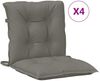 vidaXL Niedriglehner-Auflagen 4 Stk. Dunkelgrau 100x50x7 cm Stoff 4002383 Bild 2