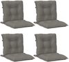 vidaXL Niedriglehner-Auflagen 4 Stk. Dunkelgrau 100x50x7 cm Stoff 4002383 Bild 4