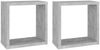 vidaXL Würfelregale 2 Stk. Betongrau 30x15x30 cm 807010 Bild 2