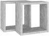 vidaXL Würfelregale 2 Stk. Betongrau 30x15x30 cm 807010 Bild 5