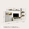 Wohnwand >Kathlin II< in Weiß/Matt aus Metall - 325x205x47cm (BxHxT) Bild 3