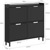 SoBuy FSR100-E-SCH Schuhschrank, MDF, Lackiert, Schwarz, 97 x 93 x 46 cm Bild 2