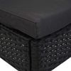 Poly-Rattan Garnitur HWC-G19, Sitzgruppe Balkon-/Lounge-Set, 4xStuhl+Tisch, 120x75cm ~ schwarz, Kissen dunkelgrau Bild 5