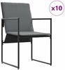 vidaXL Garten Essgruppe 15 pcs Schwarz Stahl 3335866 Bild 4