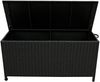 Kissen und Aufbewahrungsbox 3in1 Rattanoptik rollbar 133 cm Bild 2