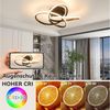 Nettlife LED Deckenleuchte Schwarz/Weiß Dimmbar Modern 28W/46W Küchenlampe, Dimmbar, LED fest integriert, für Wohnzimmer Schlafzimmer Esszimmer Küche Kinderzimmer Büro Bild 2