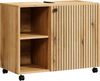 welltime Waschbeckenunterschrank Amrum (1-St) BxHxT 80 x 64 x 42cm Waschbeckenunterschrank Eiche Rillenoptik Bild 2