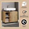welltime Waschbeckenunterschrank Amrum (1-St) BxHxT 80 x 64 x 42cm Waschbeckenunterschrank Eiche Rillenoptik Bild 4