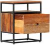vidaXL Nachttisch 40x30x50 cm Massives Altholz und Stahl 282725 Bild 2