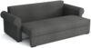 Mirjan24 'Olimpia' Schlafsofa mit Bettkasten, Cord, 92 x 92 x 234 cm, Beige Bild 5
