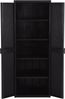vidaXL Gartenschrank Schwarz 65x45x172 cm PP Rattan 151237 Bild 4