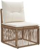 vidaXL Gartensofa-set 5 pcs Beige und Cremeweiß Poly-Rattan 3435417 Bild 2