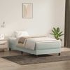 vidaXL Boxspringbett ohne Matratze Hellgrau 90x210 cm Samt 3315807 Bild 4