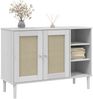 vidaXL Sideboard SENJA Rattan-Optik Weiß 112x40x80 cm Kiefernholz 358029 Bild 3