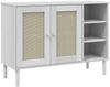 vidaXL Sideboard SENJA Rattan-Optik Weiß 112x40x80 cm Kiefernholz 358029 Bild 2
