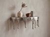 Wandregal 60cm Aluminium Silber Tropfen Optik - Ausgefallenes Hängeregal Metall - Design Drops Schweberegal Alu - Modernes Wandboard Dekoregal Handmade Bild 3