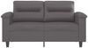 vidaXL 2-Sitzer-Sofa Grau 120 cm Kunstleder 359580 Bild 3