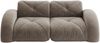 2-Sitzer Sofa modular, 76cm×204cm×95cm, rahmenlos, aus Chenille in Taupe – ohne Montage Bild 5