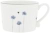 Bastion Collections Tasse, Keramik, Spülmaschinengeeignet, Weiß, Blumen, H: 7cm Bild 2