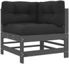 vidaXL 7-tlg. Garten-Lounge-Set mit Kissen Grau Massivholz 3185838 Bild 4