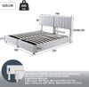 Graues Polsterbett 180x200 Mit Hydraulik Stauraum 2in1 Teilbar Massiv Konstruktion 300kg Tragkraft Familienbett Bild 3