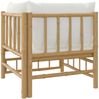 vidaXL Garten-Ecksofa mit Cremeweißen Kissen Bambus 362300 Bild 5