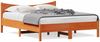 vidaXL Massivholzbett ohne Matratze Wachsbraun 150x200 cm Kiefernholz 3216368 Bild 2