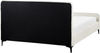 Bett mit Lattenrost Bouclé LUNAN 160 x 200 cm Cremeweiß Bild 5