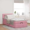 vidaXL Ottoman-Bett mit Matratze & LEDs Rosa 90x200 cm Samt 3312673 Bild 4