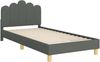 vidaXL Kinderbettgestell mit Kopfteil Dunkelgrau 90 x 200 cm Stoff 42011060 Bild 4