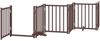 vidaXL 9-tlg. Hundetor mit Tür Faltbar Braun 450 cm Pappelholz 3155715 Bild 4