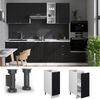 Apothekerschrank Fame-Line Schwarz gestreift 30 cm ohne Arbeitsplatte Vicco Bild 2