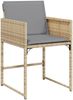vidaXL Gartenstühle mit Kissen 4 Stk. Beigemischung Poly Rattan 4007481 Bild 3