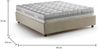 Dmora Doppelbett Alaksir, Bettkasten aus Stoff, Öffnung vorne, inklusive Matratze 140x200 cm, 100 % Made in Italy, Beige Bild 3
