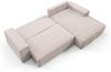 Ecksofa Schlafsofa LEVIO Stoff ARAGON Olivgrün Ottomane Rechts Bild 2
