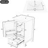 Merax 51x46x85cm Waschtisch, Badezimmerschrank mit Waschbeck, verstellbares Regal, mit Schublade, weiß Bild 4