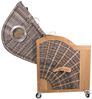 Strandkorb Kampen Spezial 3-Sitzer White Oak inkl. Industrierollen und Hydraulikdämpfer Bild 5