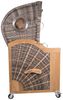 Strandkorb Kampen Spezial 3-Sitzer White Oak inkl. Industrierollen und Hydraulikdämpfer Bild 3
