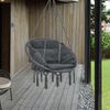 casa.pro 'Kailua' Hängesessel, mit Kissen, dunkelgrau, für Indoor & Outdoor, bis 150 kg belastbar Bild 5