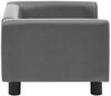 vidaXL Hundesofa Grau 60x43x30 cm Plüsch und Kunstleder Bild 5