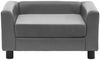 vidaXL Hundesofa Grau 60x43x30 cm Plüsch und Kunstleder Bild 3