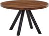 Couchtisch Rund 60x60x35cm Sheesham Massivholz Metall Modern Wohnzimmer Bild 2