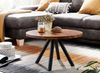 Couchtisch Rund 60x60x35cm Sheesham Massivholz Metall Modern Wohnzimmer Bild 5