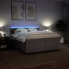 vidaXL Boxspringbett mit Matratze Taupe 200x200 cm Stoff 3288313 Bild 5