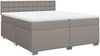 vidaXL Boxspringbett mit Matratze Taupe 200x200 cm Stoff 3288313 Bild 3