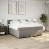 vidaXL Boxspringbett mit Matratze Taupe 200x200 cm Stoff 3288313 Bild 4